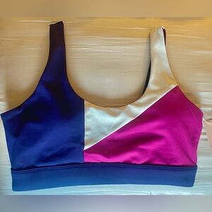 New w/Tag WILO The Label | Women’s Sports Bra | Size Medium | Pink, Navy & White